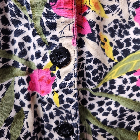 Studio Works - Leppard and Floral Print Jacket with pockets - Picture 6 of 9